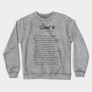 "Sonnet 18" by William Shakespeare Crewneck Sweatshirt